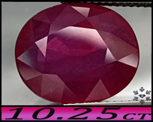 10.25ct Mozambique Vivid Deep Red Ruby - Cabo Delgado Oval Gem (Treated)