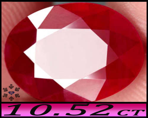 10.52ct Purplish Pink Red Ruby Oval - SI - Natural Cabo Delgado Gem (Minor Filling)