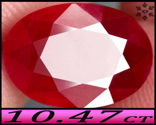 10.47ct Natural Purplish Pink Red Ruby Oval - SI - Cabo Delgado Gem (Minor Filling)