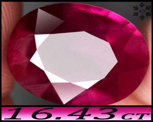 16.43ct Magnificent Medium Purplish Red Ruby - SI - Natural Madagascar Oval (Treated)