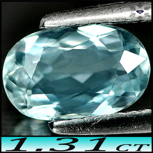 1.31ct Gem Slight Blue Aquamarine - VS - Brilliant Unheated Brazilian Oval