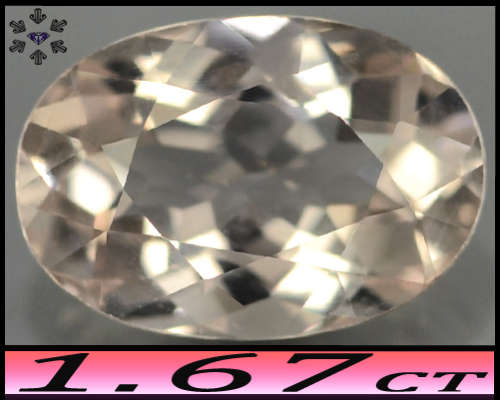 1.67ct Madagascar Light Pink Morganite - VS - Fancy Unheated Cor-De-Rosa Oval