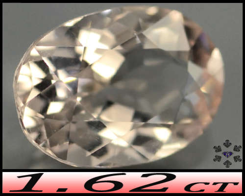 1.62ct Natural Light Peach Pink Morganite - VS - Madagascar Fancy Oval Gem