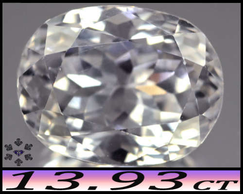 13.93ct Unheated Afghanistan Fancy Kunzite - VS - Near Colorless Pale Pink Oval