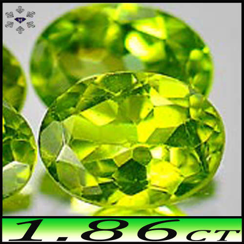 1.86ct Matching Pair Green Peridot - VVS - Two Unheated Fancy Oval Gems