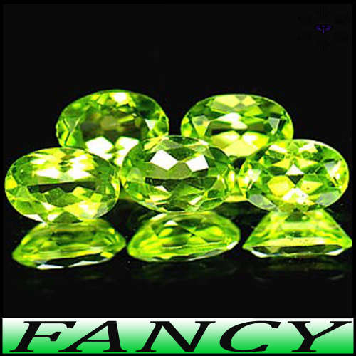 2.07ct Two Matching Medium Green Peridot - SI - Natural Unheated Oval Gem Pair