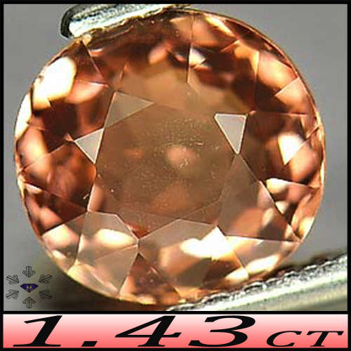 1.43ct Vivid Orange Mozambique Tourmaline - VS - Fancy Round Unheated Gem