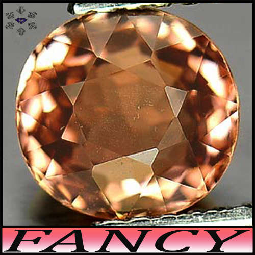 1.35ct Unheated Orange Dravite Tourmaline - VVS - Perfect Cabo Delgado Round Gem
