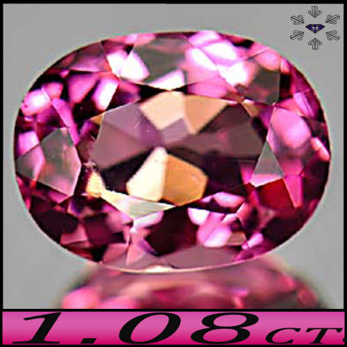 1.08ct Oro Nigeria Unheated Rubellite - VVS  - Strongly Purplish Vivid Red Oval