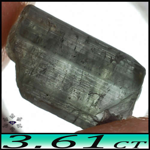 3.61ct Bluish Green Paraiba Indicolite Tourmaline - Magical Translucent Mozambique Crystal