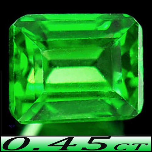 0.45ct Natural Unheated Tanzania Tsavorite - SI - Intense Green Octagon Garnet