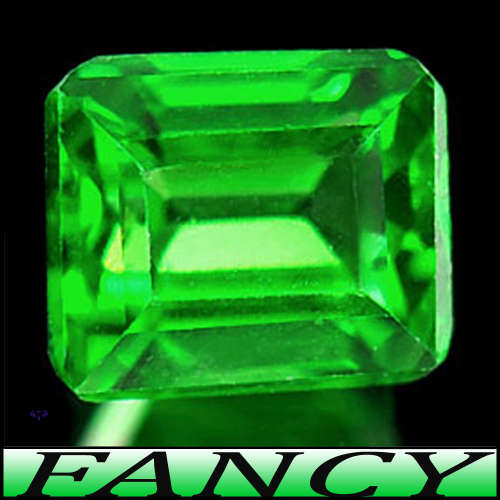 0.41ct Intense Green Tsavorite Garnet - SI - Natural Tanzania Step Facet Octagon