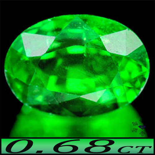 0.68ct Intense Green Tsavorite Garnet - SI - Stunning Unheated Oval Gem