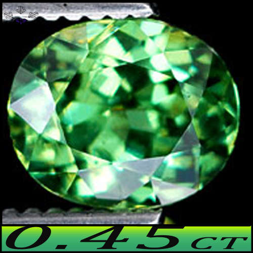 0.45ct Vivid Medium Green Demantoid - SI - Vary Rare Fancy Oval Garnet