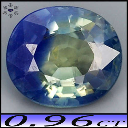 0.96ct Natural Bi-Coloured Sapphire Gem - VS - Unheated Fancy Madagascan Oval