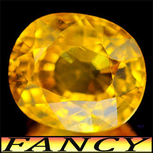 0.78ct Fancy Vivid Golden Yellow Sapphire - VS - Pristine Bangkaja Thailand Oval (Heated)