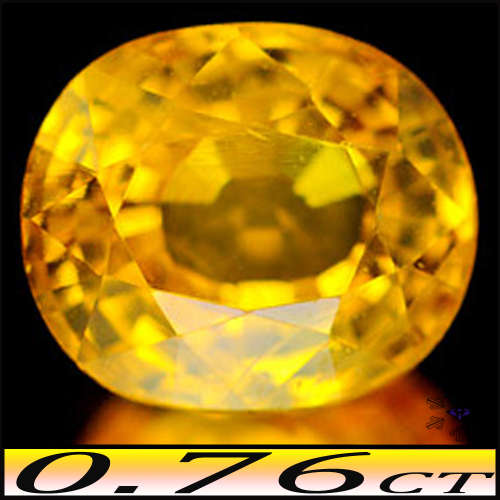 0.76ct Fancy Gem Golden Yellow Sapphire - VS - Thailand Bangkaja Oval (Gentle Heat)