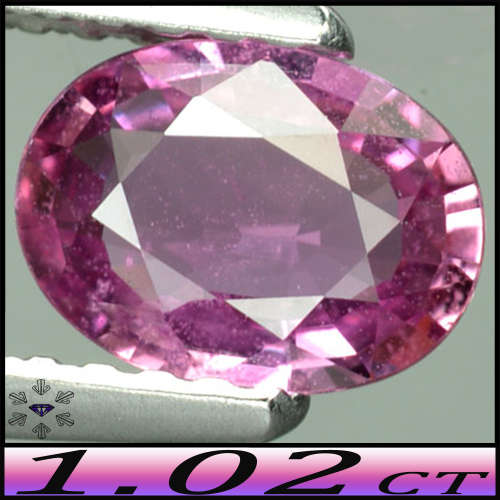 1.02ct Unheated Reddish Intense Pink Ceylon Sapphire - I1 - Rare Ravishing Fancy Oval Gemstone