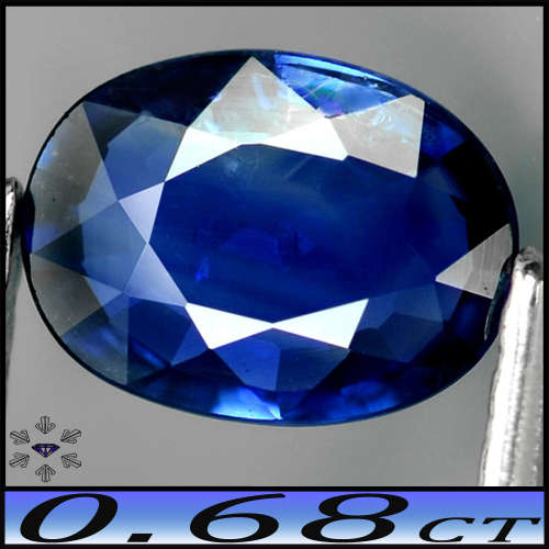 0.68ct Vivid Medium Blue Sapphire - VS - Fascinating Tanzania Oval (Heated)