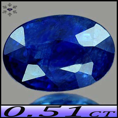 0.51ct Vivid Medium Blue Sapphire - SI - Fascinating Tanzania Oval (Heated)
