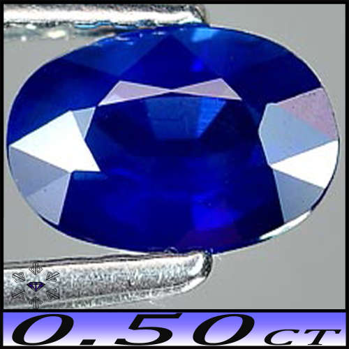 0.50ct Gem Medium Blue Sapphire - SI - Fascinating Oval (Heated)