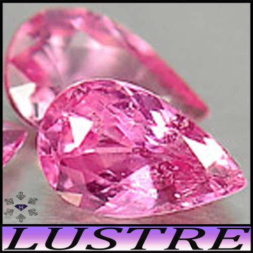 1.05ct Matching Pair Intense Pink Sapphires - VS - Two Rare Natural Pear Gems (Heated)