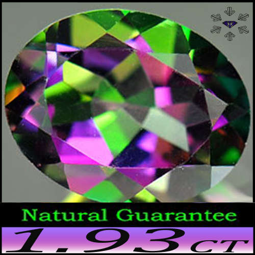 1.93ct Tantalizing Perfect Mistic Fire Topaz - VVS - Flawless Bolivian Brilliant Oval Gem