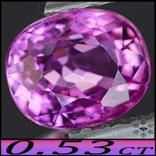 0.53ct Deep Purple Vivid Pink Winza Sapphire - VS - Unheated Modern Mix Facet Oval