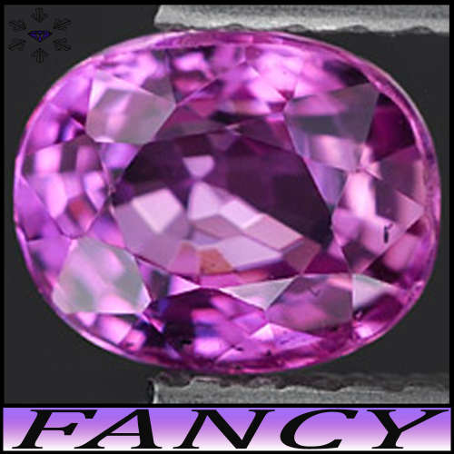 0.56ct Unheated Vivid Purple Pink Sapphire - VS - Winza Modern Mix Facet Oval