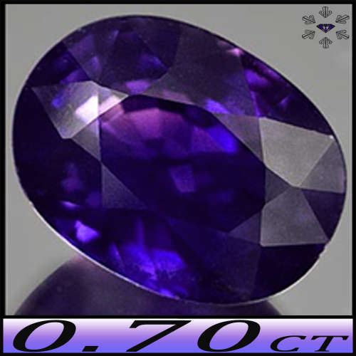 0.70ct Intense Pinkish Deep Blue Purple Sapphire - VS - Unheated Winza Tanzania Modern Oval