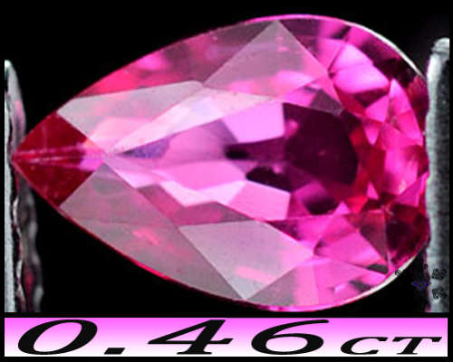 0.46ct Intense Purple Vivid Pink Winza Sapphire - VS - Unheated Modern Mix Facet Pear