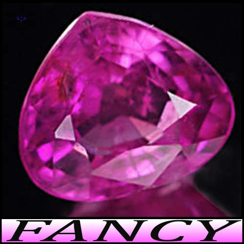 0.68ct Unheated Vivid Red Pink Sapphire - VS - Tanzania Clean Classic Pear