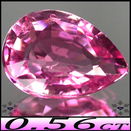 0.56ct Winza Tanzania Intense Pink Sapphire - VVS - Unheated Fancy Facet Pear Gem