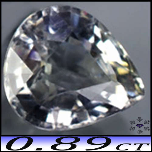 0.89ct Tanzania Light Bluish Sapphire Gem - VS - Unheated Modern Mix Faceted Pear