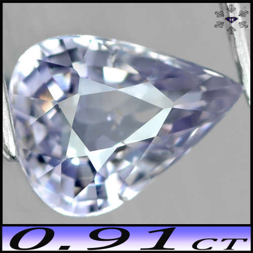 0.91ct Unheated Light Bluish Sapphire Gem - SI - Dodoma Tanzania Modern Mixed Pear