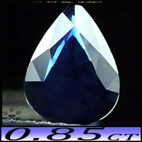 0.85ct Medium Deep Blue Zazafotsy Sapphire - VS - Magnificent Madagascan Pear (Gentle Heat)