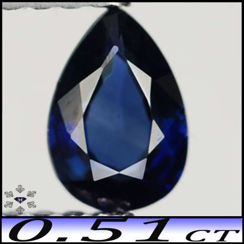 0.51ct Stunning Intense Blue Sapphire - VS - Fancy Faceted Tanzania Pear (Heated)