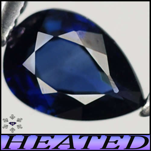 0.50ct Intense Blue Winza Sapphire - VS - Perfect Tanzania Pear (Heated Gently)