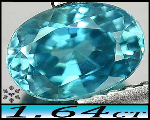 1.64ct Magical Medium Deep Blue Zircon - VS - Clean Cambodia Modern Mixed Oval