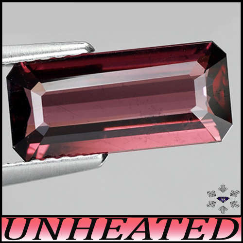 2.85ct Sri-Lanka Reddish Purple Rhodolite Garnet - VS - Natural Unheated Stepped Facet Octagon