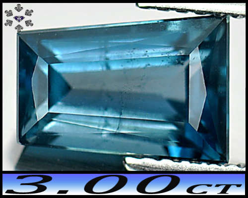 3.00ct Minas Gerais London Blue Topaz - VS - Natural Fancy Stepped Polished Gem (Irradiation)