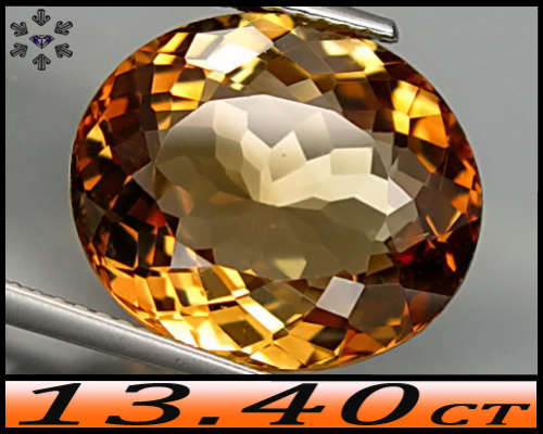 13.40ct Minas Gerais Peach Champagne Topaz - VS - Medium Orangey Slightly Brownish Oval
