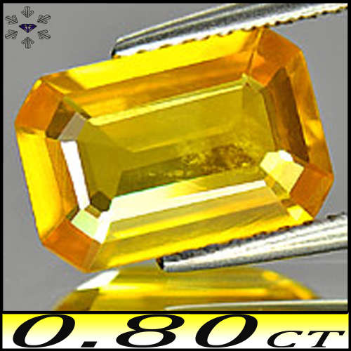 0.80ct Natural Songea Sapphire Gem - VS - Intense Yellow Stepped Octagon (Heated)