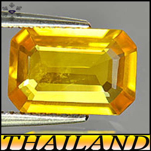 0.77ct Intense Yellow Songea Sapphire - VS - Natural Stepped Octagon (Heated)