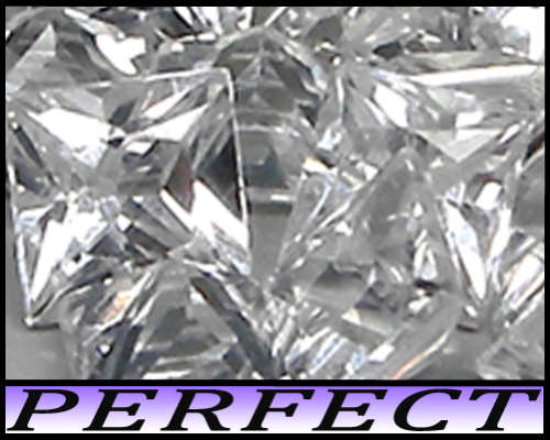 0.60ct Three Unheated Brilliant White Sapphire - VVS - Flawless Parcel Fancy Princess Gems
