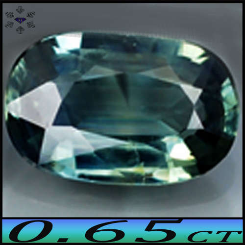 0.65ct Elengant Green Blue Sapphire - SI - Unheated Madagascan Mixed Oval Medium Natural