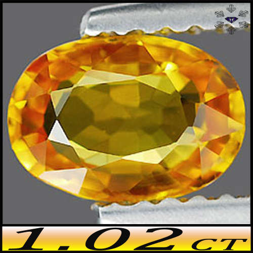 1.02ct Vivid Yellow Songea Sapphire Gem - VVS - Tanzania Brilliant Oval (Heated)