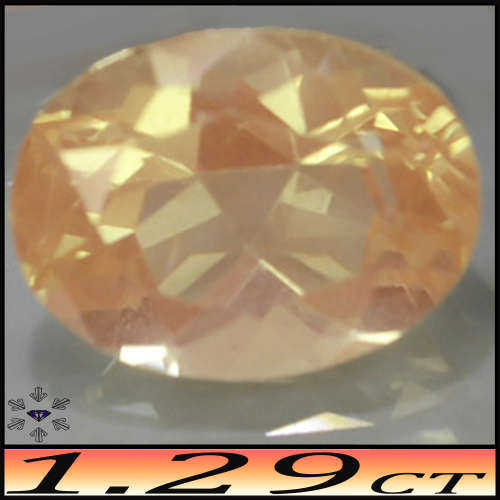 1.29ct Unheated Medium Orange Red Andesine - VS - Flashing Congo Fancy Facet Oval