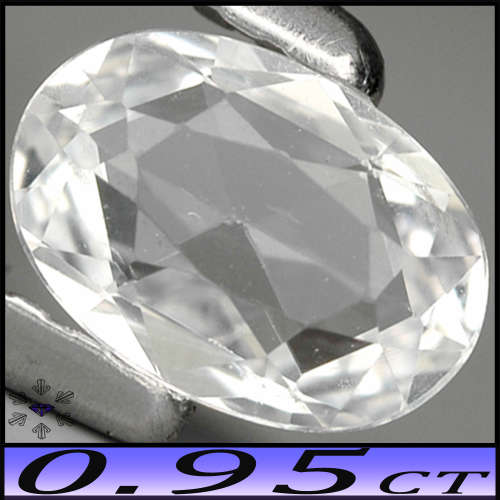 0.95ct Diamond White Ceylon Sapphire - VVS - Unheated Brilliant Fancy Facet Oval