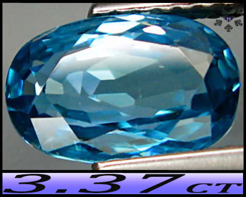 3.37ct Ravishing Vivid Deep Blue Zircon Gem - VS - Rare Unheated Cambodian Precision Oval